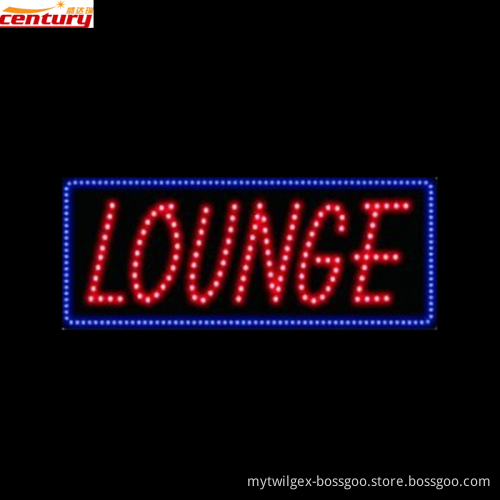 wholesale china factory price lounge animated led sign